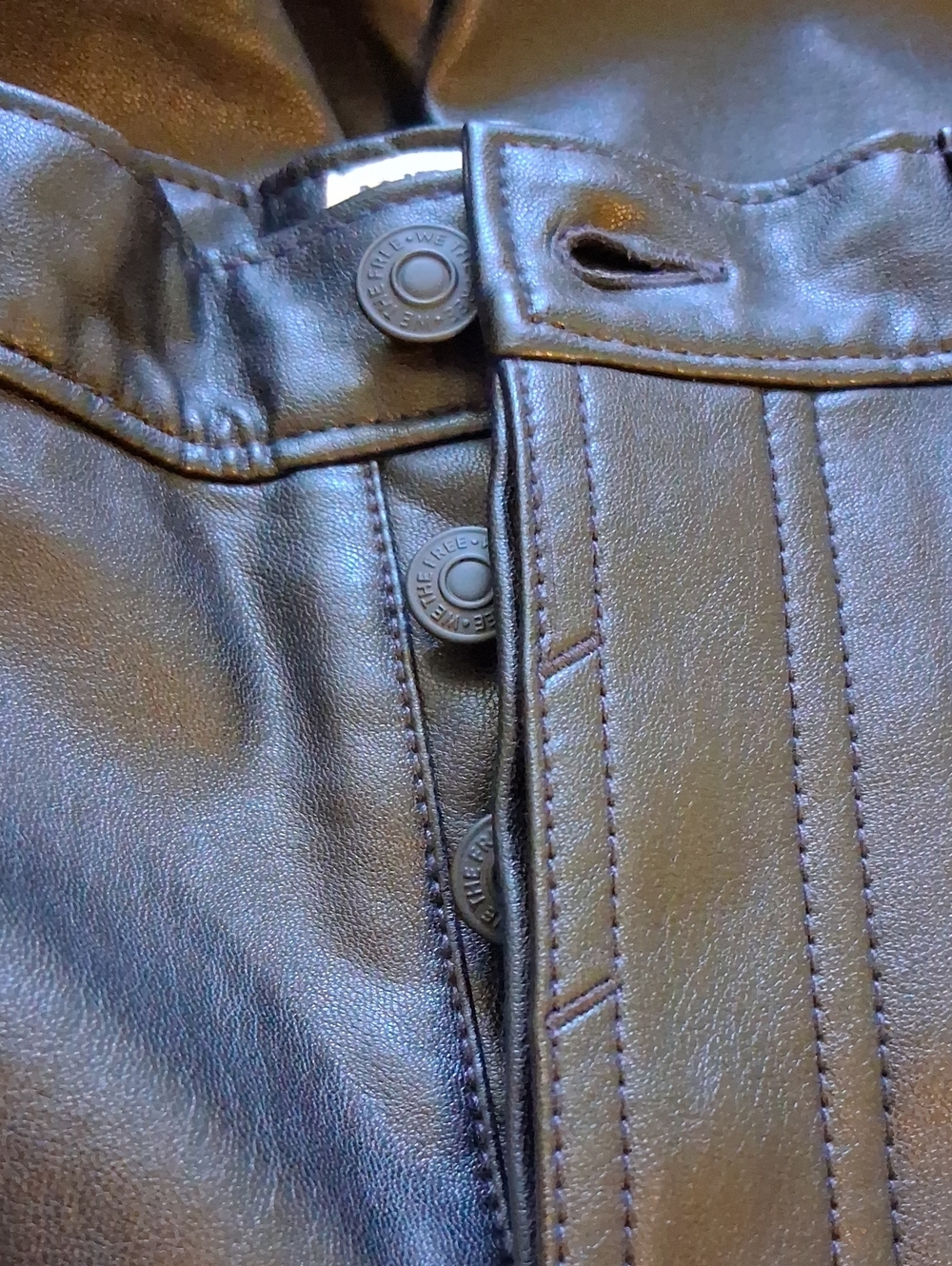 We The Free Black Free People Sub-Brand Wide-Leg Faux Leather Barrel Trousers - Picture 4 of 10
